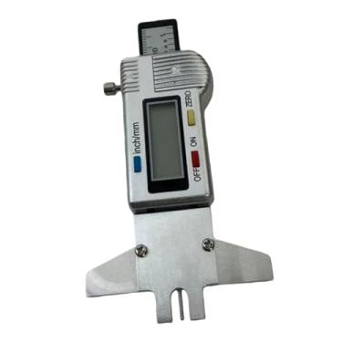 Imagem de Esquirla Régua de medição de altura de cordas de guitarra, medidor de distância de cordas, ferramenta de luthier, paquímetro compacto de metal para medição de