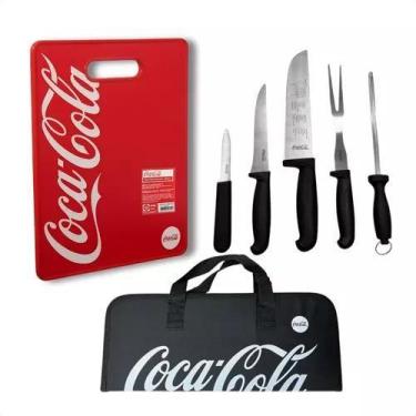 Imagem de Jogo Churrasco Completo Coca-cola Com Tábua Corte Exclusiva - Haüskraf