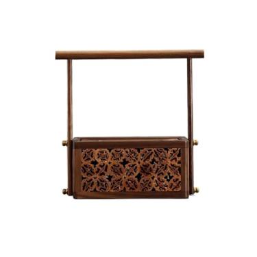 Imagem de Suporte de caixa de lenços estilo chinês capa de caixa de lenços vintage porta-lenços de papel, dispensador de guardanapos para banheiro, sala de estar, quarto, escritório, restaurante, restaurante