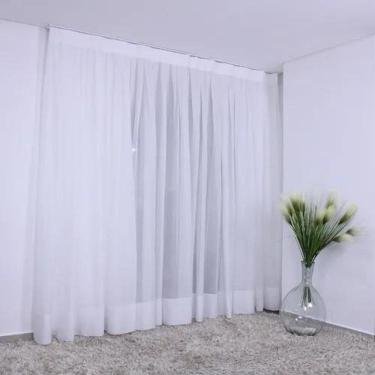 Imagem de Cortina Branca Trilho Suiço 6.00 X 2.60