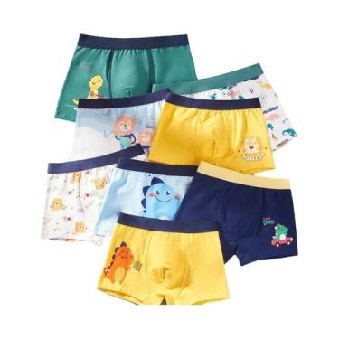 Imagem de Cuecas Boxer De Algodão Para Meninos 4 Peças Estampa De Desenho Infant