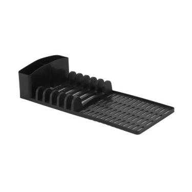 Imagem de Escorredor de Louça Dasplast Slim em Plástico Preto, UNICA