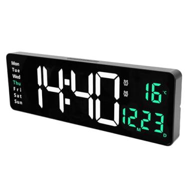 Imagem de TARSHYRY Relógio de Parede Digital de 16 Polegadas, Grande Display LED Com Controle Remoto, Brilho Ajustável, Amplo ângulo de Visão, para Sala de Estar e Escritório