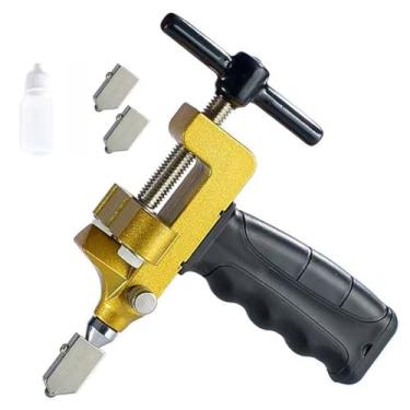 Imagem de Abre-tijolo de vidro manual portátil cortador ferramenta quebra mão com cabeças reposição para tijolo cerâmico e