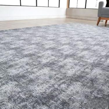 Imagem de Tapete Clean Bege 3x2m Sofisticado para Sala, Quarto e Escritório – Tecido Jacquard, Antiderrapante, Losango Areia e Navalhado Bege(Mesclado Cinza,2,00 X 2,50)