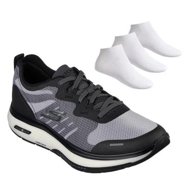 Imagem de Kit Tênis Skechers Go Walk Workout Masculino + 3 Pares de Meias