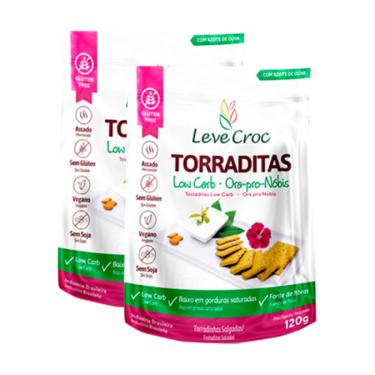 Imagem de Kit 2X: Torraditas Ora Pro Nobis Low Carb Leve Crock 120g