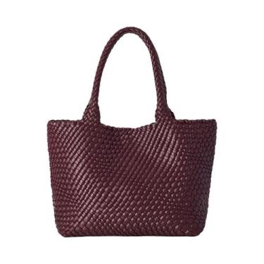 Imagem de Bolsa Grande De material vegano Trançada Para Mulheres, Bolsa De Praia