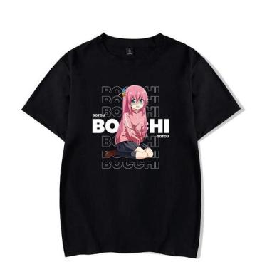 Imagem de Camiseta Masculina Bocchi the Rock Anime, Confortável, Com Estampa Hip