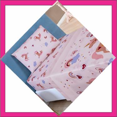 Imagem de Jogo de Cama Lençol Kids Solteiro Unicórnio 3 Peças