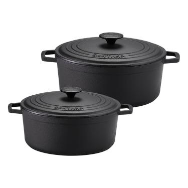 Imagem de Jogo 2 Panela De Ferro Caçarola Neo Indução Alça De Ferro