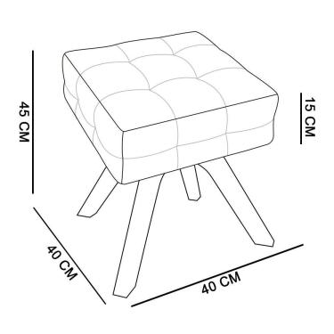 Imagem de Kit 02 Puffs Giratório Elisa Suede Verde