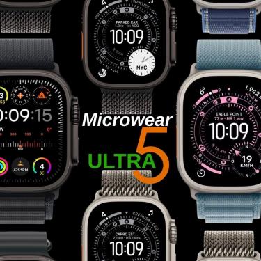 Imagem de Microwear Smartwatch Ultra 5 AMOLED WhatsApp ChatGPT Chamada-Unissex