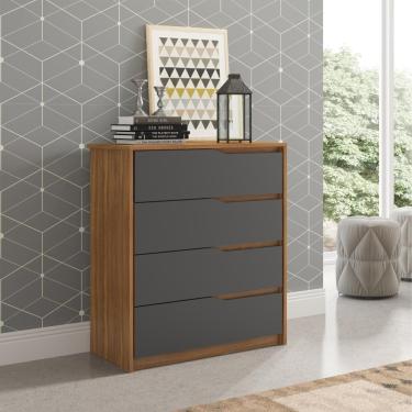 Imagem de Jogo De Quarto Roupeiro E Comoda Valencia Amendola Grafito