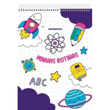 Imagem de Bloco Espiral Superior Minhas Rotinas 80 folhas - Animamente