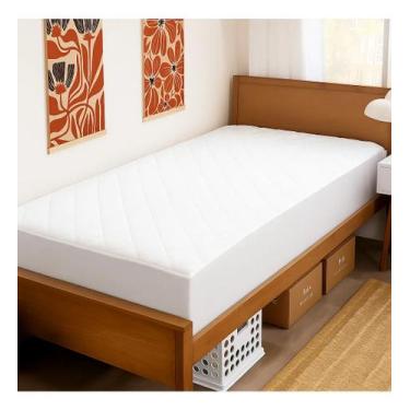 Imagem de Capa Protetor Impermeável Colchão Solteiro Antiácaro Silenciosa Cor Br