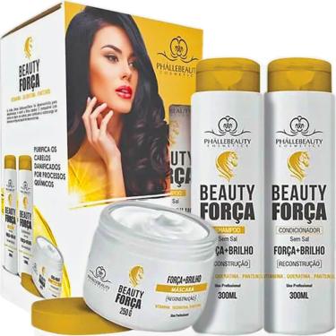 Imagem de Phállebeauty Beauty Força - Kit Reconstrução Capilar Uso Diário (3 Produtos)