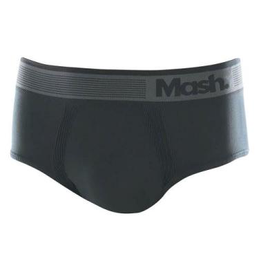 Imagem de Cueca Slip Anatômica Sem Costura Mash 713.02 Microfibra, P, Cinza