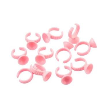 Imagem de 50 Peças Anéis Descartáveis Para Cola De Cílios, Suporte Para Pigmento