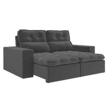 Imagem de Sofá Retrátil e Reclinável 2m 3 Lugares Petrópolis Veludo Mamflex - MA