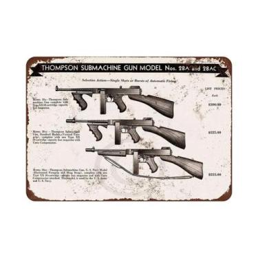 Imagem de Placa De Metal Vintage Com Tema De Pistola E Vitória, Pôster De Arte E