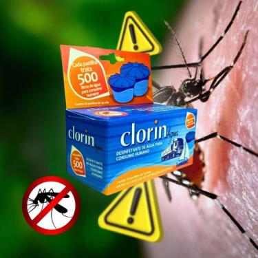 Imagem de  Mini Pastilhas Trata Caixa D'Água Impede Proliferação Larvas - CLORIN