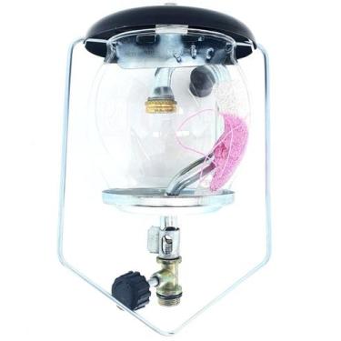 Imagem de Lampião A Gás Rosca Fina Botijao P2 Camisa Vidro Temperado - SUZAN