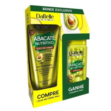 Imagem de Kit Dabelle Abacate Nutritivo Óleo Creme 190ml+Shampoo 100ml - DaBelle