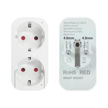 Imagem de Tomada Inteligente WiFi Zigbee3.0 Com Plugue EU 16/20A, Monitor De Ene