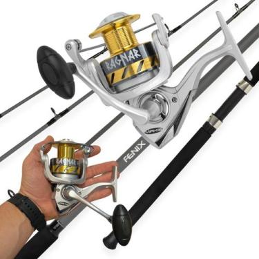 Imagem de Molinete Drag 7-10kg e Vara de 20lbs Para Pesqueiros e Rios TAMANHO:40