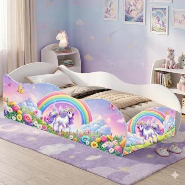 Imagem de Cama carro infantil unicornio - Dullar Móveis