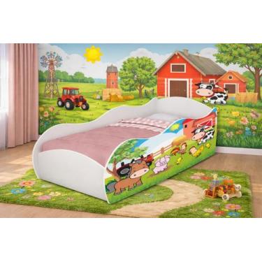 Imagem de Cama Quarto Infantil Carro com Colchão - DULLAR Móveis,  fazendinha me