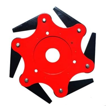 Imagem de Lâmina Disco 6 Pontas Canivete Corta Tudo Roçadeira Motopoda Podador Galhos Serra Para Roçadeiras a Combustão/Elétrica