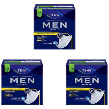 Imagem de absorvente tena men ideal para incontinência urinária leve evita odore