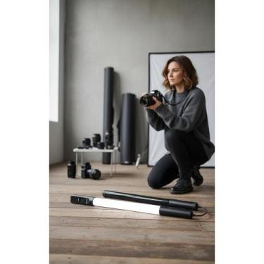 Imagem de 2x Bastão LED RGB P400: Luz Preenchimento 10W C/ Controle - Congratula