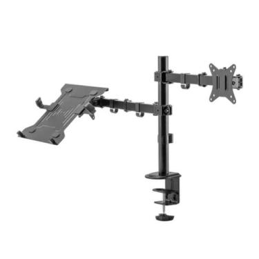 Imagem de Suporte esn-12 em aço para monitor e notebook, articulado - evolut