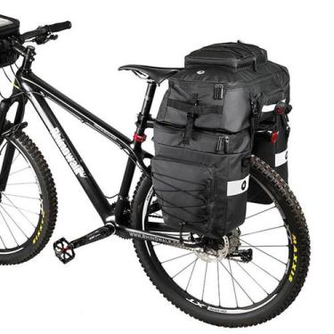 Imagem de Alforge Bolsa Mochila Tripla 3 em 1 Bike Bagageiro Traseiro 75L Rhinow