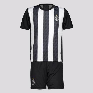 Imagem de Kit Atlético Mineiro Mini Craque Infantil Preto e Branco-Unissex
