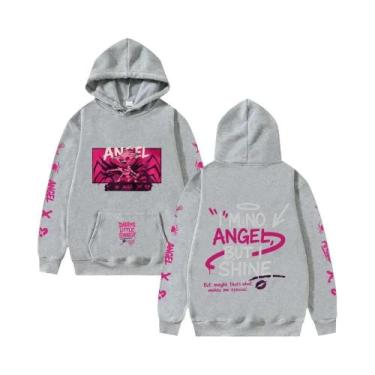 Imagem de Hoodie Oversized Y2K Angel Dust Hazbin Hotel Anime, Fleece Quente, Str