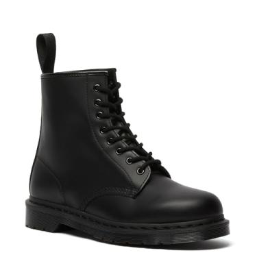 Imagem de Dr. Martens Bota unissex 1460 de couro liso com 8 olhos, preto, 46 feminino/43 masculino