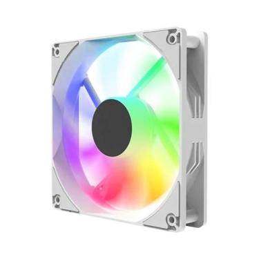 Imagem de Ventilador De Chassi TEUCER P1 De 12cm Com Luz Colorida 12V Preto E Br