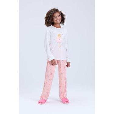 Imagem de Pijama Infantil Feminino Inverno Estampa de Fada - Vida Costeira Ofici