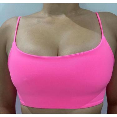 Imagem de Top Fitness Duplo  Alça Fina Poliamida Compression Neons Sem Bojo - La