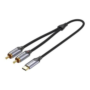 Imagem de Cabo Usb-c Macho Para 2rca Macho 1,5m Vention P/ Som Caixa - Bbacomerc