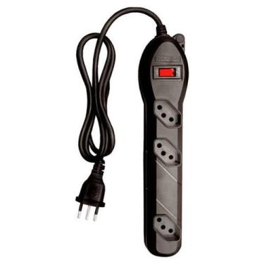 Imagem de Filtro de Linha Qualitronix 3 Tomadas Bivolt Preto - Qfl3