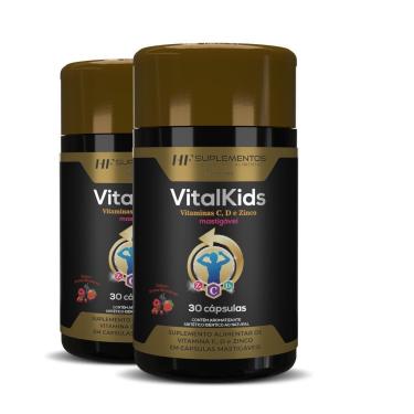 Imagem de 2X VITALKIDS VITAMINA C D ZINCO 30CAPS MASTIGAVEL HF-Unissex