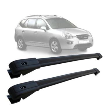 Imagem de Rack De Teto Travessa Kia Carens 2008 a 2012 Alumínio MN-400 Preto MN-