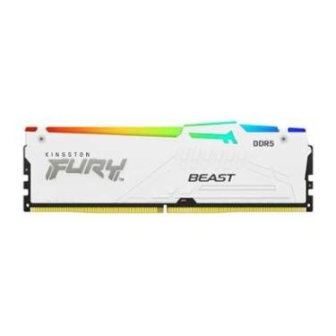 Imagem de Memória RAM Kingston Fury Beast, RGB, 16GB, 5600MHz, DDR5, CL36, Branco - KF556C36BWEA-...