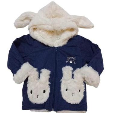 Imagem de Casaco Jaqueta Menina Dupla Forrada Pelo Inverno Capuz B8967 - LESSA K
