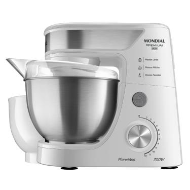 Imagem de Batedeira Planetária Mondial Premium Inox Bp-02p-w-ti 4,5L 700W 12 Velocidades Branco-inox 110V